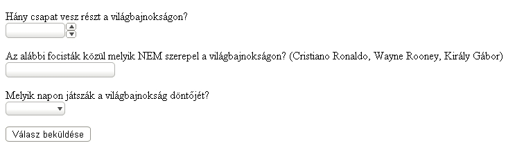 kviz feladat